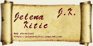 Jelena Kitić vizit kartica